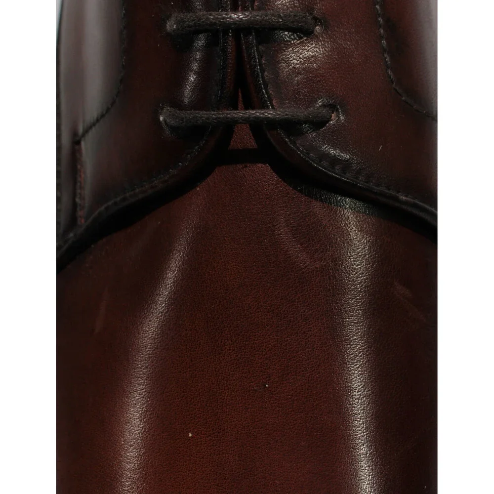 Di Bianco NWD Lace Up Derby Dress Shoes Size 9 US in Brown Leather Made in Italy
